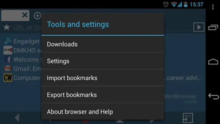 MiniBrowser android App screenshot 3